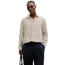 Риза с дълъг ръкав Jack & jones Blalaerance Linen long sleeve shirt - Beige (Silver Lining) риза,с,дълъг,ръкав,дамски,ризи,мъжки,ризи,jack,&,jones,blalaerance,linen,long,sleeve,shirt,beige,(silver,lining)