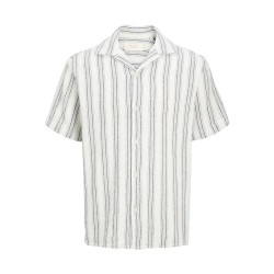 Риза с къс ръкав Jack & jones Coba Stripe Resort short sleeve shirt - White (Cloud Dancer / Stripes) риза,с,къс,ръкав,дамски,ризи,мъжки,ризи,jack,&,jones,coba,stripe,resort,short,sleeve,shirt,white,(cloud,dancer,stripes)