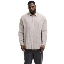 Риза с дълъг ръкав Jack & jones Ebreeze Linen Blend long sleeve shirt - Grey (String) риза,с,дълъг,ръкав,дамски,ризи,мъжки,ризи,jack,&,jones,ebreeze,linen,blend,long,sleeve,shirt,grey,(string)