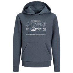 Суичър Jack & jones Logo 2Col hoodie - Grey (Turbulence) суичър,детски,блузи,jack,&,jones,logo,2col,hoodie,grey,(turbulence)