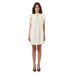 рокля,дамски,поли,и,рокли,yas,lura,short,sleeve,dress,beige,(pristine)