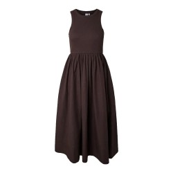 рокля,дамски,поли,и,рокли,yas,miri,sleeveless,long,dress,brown,(chocolate,brown)