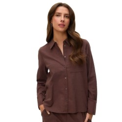 Риза с дълъг ръкав Vero moda Caia long sleeve shirt - Brown (Chocolate Martini) риза,с,дълъг,ръкав,дамски,ризи,мъжки,ризи,vero,moda,caia,long,sleeve,shirt,brown,(chocolate,martini)