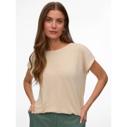 тениска,мъжки,тениски,дамски,тениски,vero,moda,gina,ava,short,sleeve,t,shirt,beige,(oatmeal,melange)