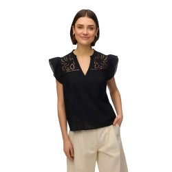 дамски,блузи,vero,moda,line,v,neck,short,sleeve,blouse,black,(black)