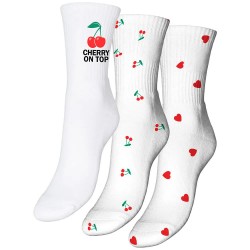 чорапи,мъжки,чорапи,дамски,чорапи,vero,moda,mel,detail,socks,3,units,white,(snow,white,cherry,on,top,aop,cherry,aop,hearts)