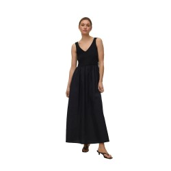 Рокля Vero moda Vally sleeveless long dress - Black (Black) рокля,дамски,поли,и,рокли,vero,moda,vally,sleeveless,long,dress,black,(black)