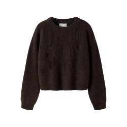 блуза,мъжки,пуловери,дамски,пуловери,name,it,holly,boxy,knit,sweater,brown,(chocolate,plum)