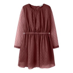 Рокля Name it Vabos long sleeve short dress - Purple (Wild Ginger) рокля,дамски,поли,и,рокли,name,it,vabos,long,sleeve,short,dress,purple,(wild,ginger)