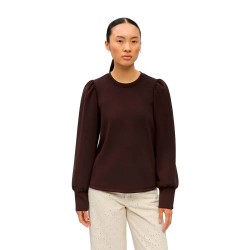 Блуза Object Andrea O-Neck sweatshirt - Brown (Seal Brown) блуза,дамски,блузи,object,andrea,o,neck,sweatshirt,brown,(seal,brown)