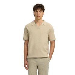 дамски,блузи,с,яка,мъжки,блузи,с,яка,selected,teller,knit,short,sleeve,polo,beige,(oatmeal)