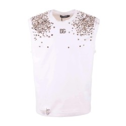 тениска,мъжки,тениски,дамски,тениски,dolce,&,gabbana,tacks,sleeveless,t,shirt,white,(white)