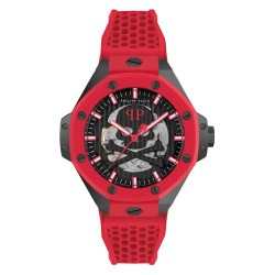 часовник,часовници,philipp,plein,pwpfa0524,44.50mm,5atm,automatic,analogical,watch,red,(red,black,mineral)