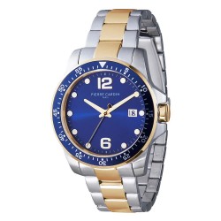 часовник,часовници,pierre,cardin,cni.0031,40mm,3atm,quartz,analogical,watch,golden,(multicolor,blue,mineral)