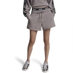 Къси панталони DKNY Classic Logo Elastic high waist shorts - Grey (Mushroom) къси,панталони,мъжки,панталони,дамски,панталони,dkny,classic,logo,elastic,high,waist,shorts,grey,(mushroom)