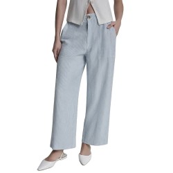 дънки,мъжки,панталони,дамски,панталони,dkny,cropped,wide,leg,lin,jeans,blue,(blue,stripes,ivory)