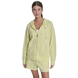 Блуза DKNY DW5800067 full zip sweatshirt - Yellow (Lemon Light) блуза,дамски,блузи,dkny,dw5800067,full,zip,sweatshirt,yellow,(lemon,light)