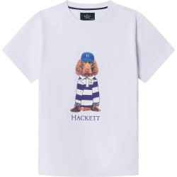 Тениска Hackett Heritage Harry short sleeve T-shirt - White (Optic White) тениска,мъжки,тениски,дамски,тениски,hackett,heritage,harry,short,sleeve,t,shirt,white,(optic,white)