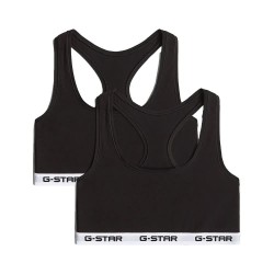 Бюстие G-Star D29409-01 Racerback Bralette bra 2 units - Black (Black) бюстие,дамско,бельо,дамски,бикини,и,танкини,g,star,d29409,01,racerback,bralette,bra,2,units,black,(black)