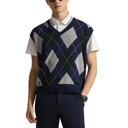 Потник Polo ralph lauren Performance Argyle knitted vest - Blue (Argyle / Multicolor) потник,мъжки,пуловери,дамски,пуловери,polo,ralph,lauren,performance,argyle,knitted,vest,blue,(argyle,multicolor)