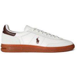 маратонки,мъжки,маратонки,дамски,маратонки,polo,ralph,lauren,bedford,leather,trainers,white,(off,white,dark,brown)