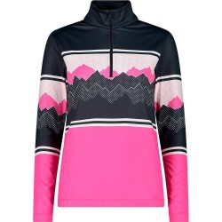Блуза CMP 34L4216 half zip sweatshirt - Pink (Festival / Antracite) блуза,дамски,блузи,cmp,34l4216,half,zip,sweatshirt,pink,(festival,antracite)