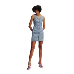 Дънки Karl lagerfeld jeans A3W13016 sleeveless short dress - Blue (Vintage Light Blue) дънки,дамски,поли,и,рокли,karl,lagerfeld,jeans,a3w13016,sleeveless,short,dress,blue,(vintage,light,blue)