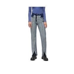 Дънки Karl lagerfeld jeans A4W10034 Straight Fit high waist jeans - Blue (Dark Blue Denim) дънки,мъжки,панталони,дамски,панталони,karl,lagerfeld,jeans,a4w10034,straight,fit,high,waist,jeans,blue,(dark,blue,denim)
