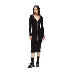 рокля,дамски,поли,и,рокли,karl,lagerfeld,jeans,a4w13011,long,sleeve,midi,dress,black,(black)