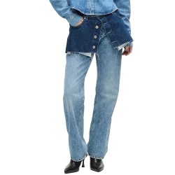 дънки,мъжки,панталони,дамски,панталони,karl,lagerfeld,jeans,b1w10073,straight,fit,high,waist,jeans,blue,(mid,blue,blocked)