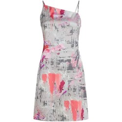 рокля,дамски,поли,и,рокли,karl,lagerfeld,jeans,b1w13033,sleeveless,short,dress,grey,(painters,print,pink)