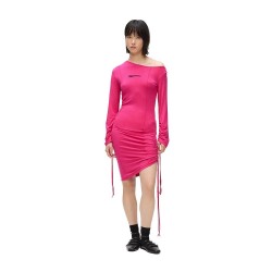 Рокля Karl lagerfeld jeans B1W13045 long sleeve short dress - Pink (Very Berry) рокля,дамски,поли,и,рокли,karl,lagerfeld,jeans,b1w13045,long,sleeve,short,dress,pink,(very,berry)