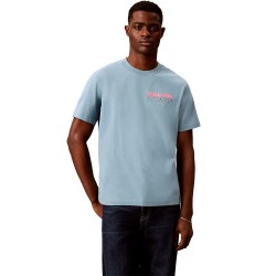 Тениска Calvin klein jeans 20S Disc Stack Graphic short sleeve T-shirt - Blue (Citadel) тениска,мъжки,тениски,дамски,тениски,calvin,klein,jeans,20s,disc,stack,graphic,short,sleeve,t,shirt,blue,(citadel)