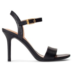сандали,дамски,сандали,и,чехли,lauren,ftw,gwen,burnished,leather,heel,sandals,black,(black)