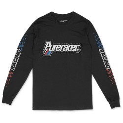тениска,мъжки,тениски,дамски,тениски,pure,racer,racer,line,long,sleeve,t,shirt,black,(black)