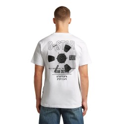 Тениска G-Star D30301-C784 short sleeve T-shirt - White (White) тениска,мъжки,тениски,дамски,тениски,g,star,d30301,c784,short,sleeve,t,shirt,white,(white)