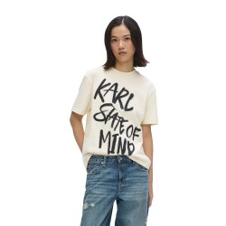 Тениска Karl lagerfeld jeans B3W17019 short sleeve T-shirt - Beige (Egret) тениска,мъжки,тениски,дамски,тениски,karl,lagerfeld,jeans,b3w17019,short,sleeve,t,shirt,beige,(egret)