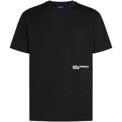 Тениска Karl lagerfeld jeans B4M17031 short sleeve T-shirt - Black (Black) тениска,мъжки,тениски,дамски,тениски,karl,lagerfeld,jeans,b4m17031,short,sleeve,t,shirt,black,(black)