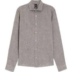 Риза с дълъг ръкав BOSS Kai 10259087 long sleeve shirt - Grey (Open Beige) риза,с,дълъг,ръкав,дамски,ризи,мъжки,ризи,boss,kai,10259087,long,sleeve,shirt,grey,(open,beige)