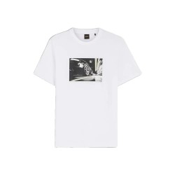 Тениска BOSS Motors 10277382 T-shirt - White (White) тениска,мъжки,тениски,дамски,тениски,boss,motors,10277382,t,shirt,white,(white)