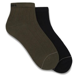 чорапи,мъжки,чорапи,дамски,чорапи,boss,rib,iconic,10280425,socks,2,pairs,green,black,(medium,green)