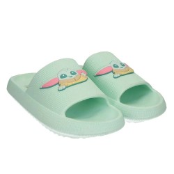 Star wars The Mandalorian slides - Green (Light Green) мъжки,джапанки,и,чехли,дамски,сандали,и,чехли,star,wars,the,mandalorian,slides,green,(light,green)