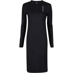 рокля,дамски,поли,и,рокли,dangerous,dngrs,kleider,long,sleeve,midi,dress,black,(black)