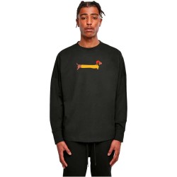 Тениска Merchcode Christmas Dog long sleeve T-shirt - Black (Black) тениска,мъжки,тениски,дамски,тениски,merchcode,christmas,dog,long,sleeve,t,shirt,black,(black)