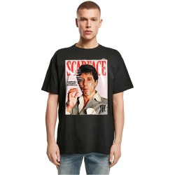 Тениска Merchcode Scarface Magazine Cover Oversized short sleeve T-shirt - Black (Black) тениска,мъжки,тениски,дамски,тениски,merchcode,scarface,magazine,cover,oversized,short,sleeve,t,shirt,black,(black)