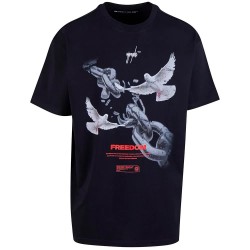 Тениска Mj gonzales Freedom short sleeve T-shirt - Black (Black) тениска,мъжки,тениски,дамски,тениски,mj,gonzales,freedom,short,sleeve,t,shirt,black,(black)