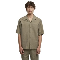 риза,с,къс,ръкав,дамски,ризи,мъжки,ризи,urban,classics,relaxed,seersucker,short,sleeve,shirt,green,(pale,olive)