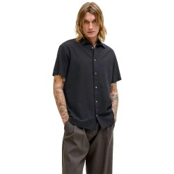 Риза с къс ръкав Jack & jones Summer Linen short sleeve shirt - Black (Black) риза,с,къс,ръкав,дамски,ризи,мъжки,ризи,jack,&,jones,summer,linen,short,sleeve,shirt,black,(black)