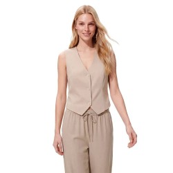Елек Pieces Bosella waistcoat - Beige (White Pepper) елек,дамски,сака,pieces,bosella,waistcoat,beige,(white,pepper)
