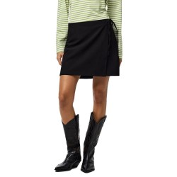 Пола Pieces Bosella Wrap short skirt - Black (Black) пола,дамски,поли,и,рокли,pieces,bosella,wrap,short,skirt,black,(black)